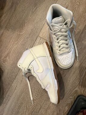 Nike Women’s High-Top Sneakers in White with Gum Sole
